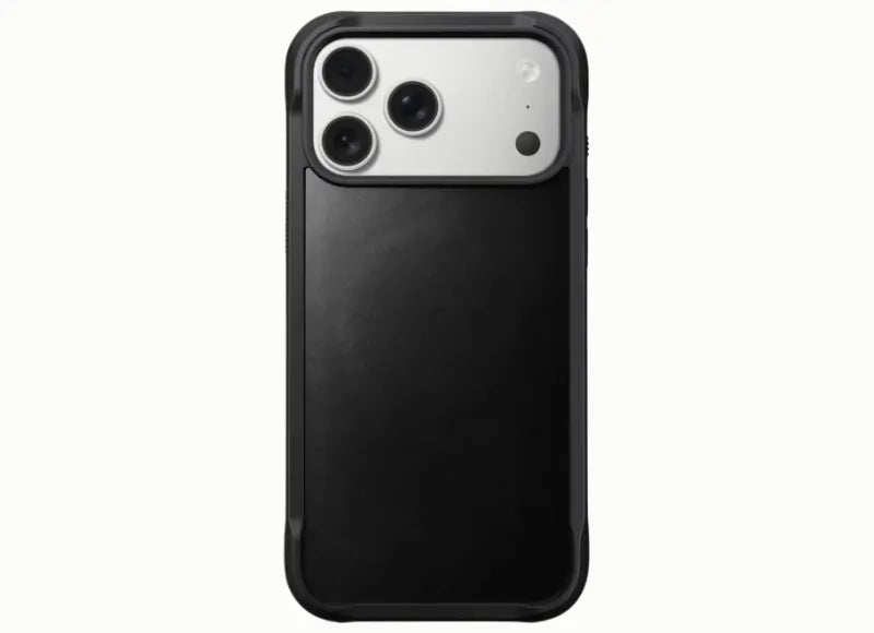 NOMAD RUGGED LEATHER IPHONE 17 PRO MAX PHONE CASE (BLACK, HORWEEN)