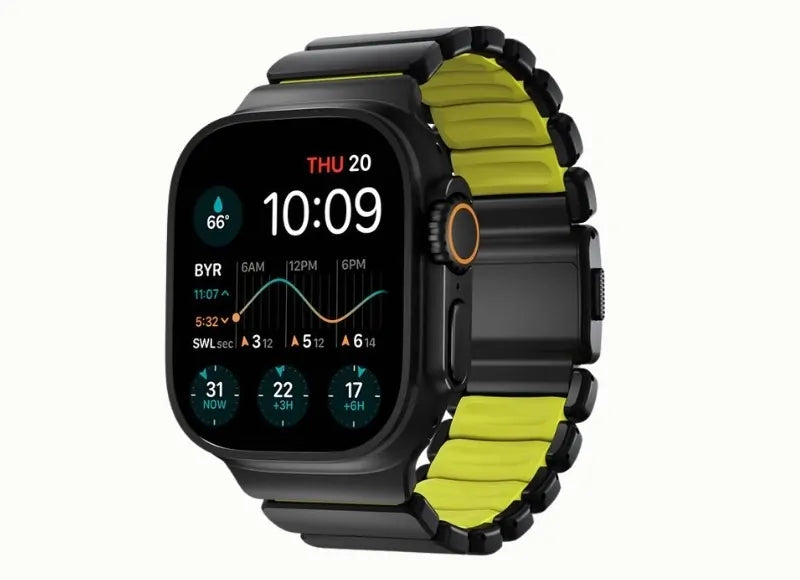 NOMAD STRATOS BAND BLACK TITANIUM / VOLT FKM FOR APPLE WATCH 45/46/49MM