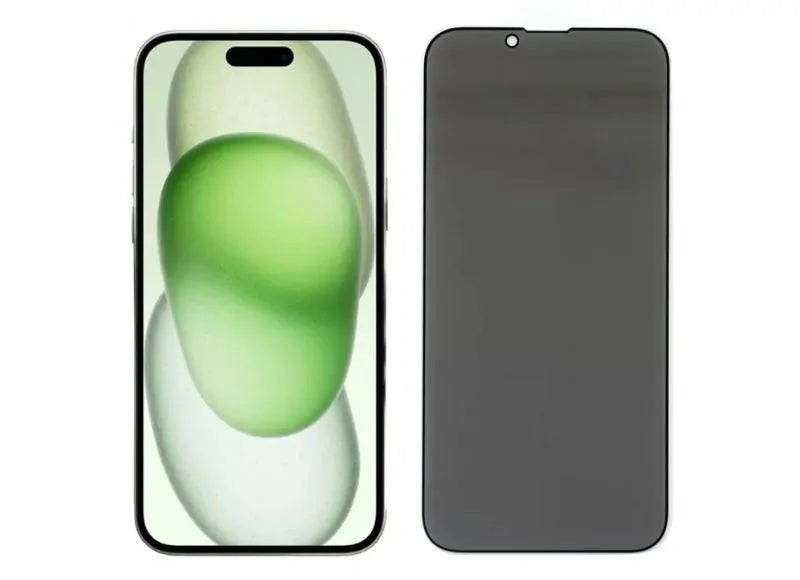 NUGLAS 5D FULL PRIVACY TEMPERED GLASS FOR IPHONE 15 PLUS BLACK