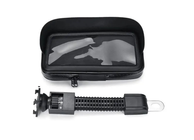 CAR PHONE HOLDER & WATERPROOF CASE WITH HANDLEBAR BRACKET (UP TO 6.3") - BLACK