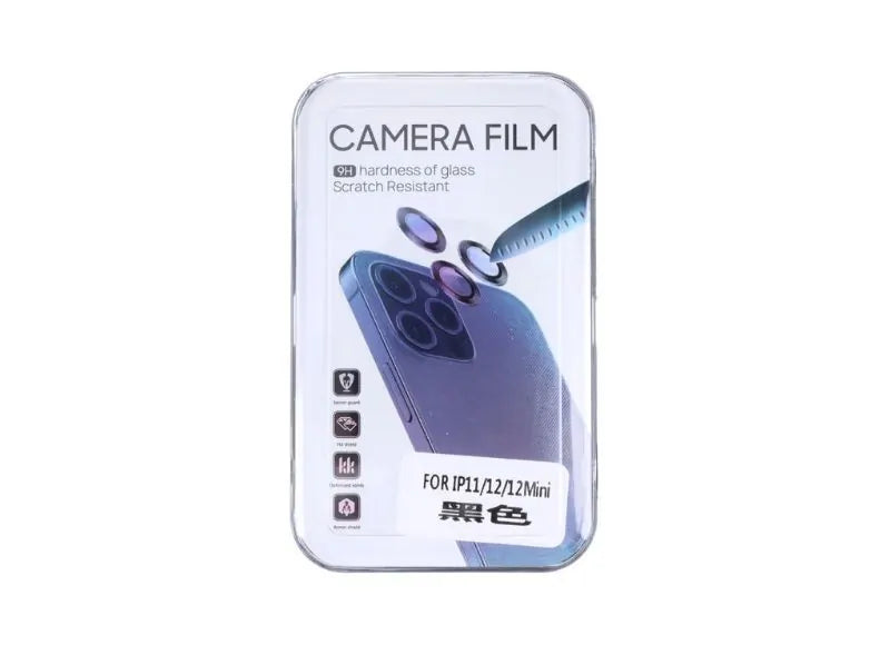 OEM CAMERA TEMPERED GLASS IPHONE 11 / 12 / 12 MINI BLACK