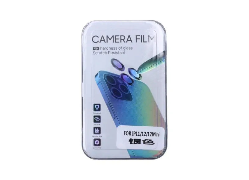 OEM Τζάμι Προστασίας Κάμερας για iPhone 11 / 12 / 12 Mini Ασημί