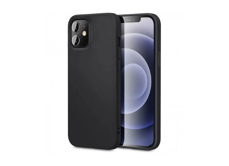 OEM Θήκη Liquid Silicone για iPhone 12 / 12 Pro Μαύρο
