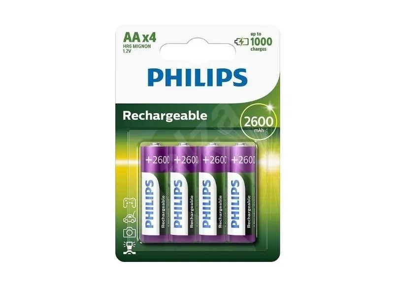 PHILIPS AKKU RECHARGEABLE BATTERY 2600mAh - AA (4τεμ.)