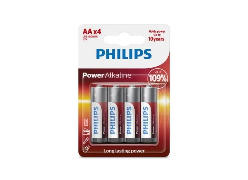PHILIPS ALKALINE POWER 1.5V - AA / LR6 (4τεμ.)