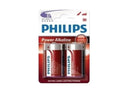 PHILIPS POWER ALKALINE BATTERY 1.5V - D / LR20 (2τεμ.)