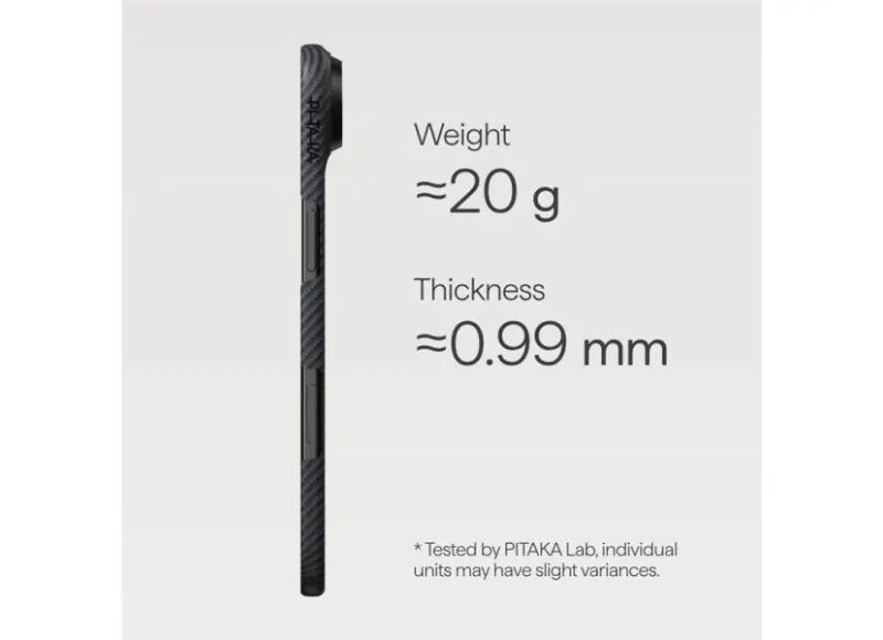 PITAKA IPHONE 17 PHONE CASE ULTRA SLIM (BLACK/GREY)