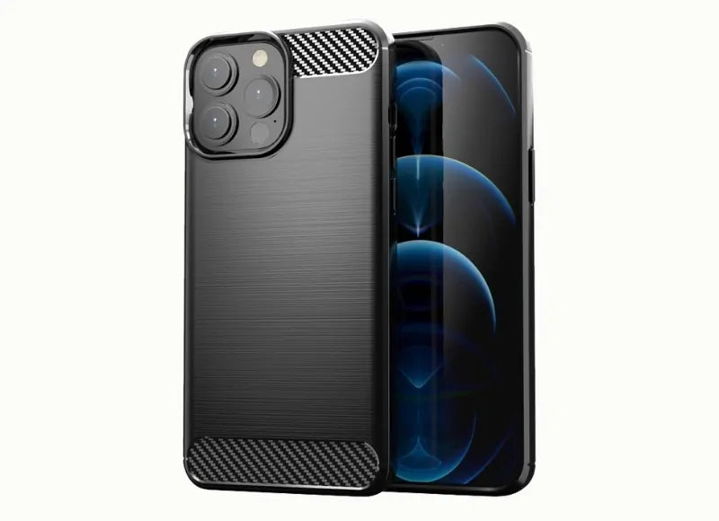 POWERTECH CARBON MOB-1656 ΘΗΚΗ ΓΙΑ APPLE IPHONE 13 PRO MAX (ΜΑΥΡΟ)
