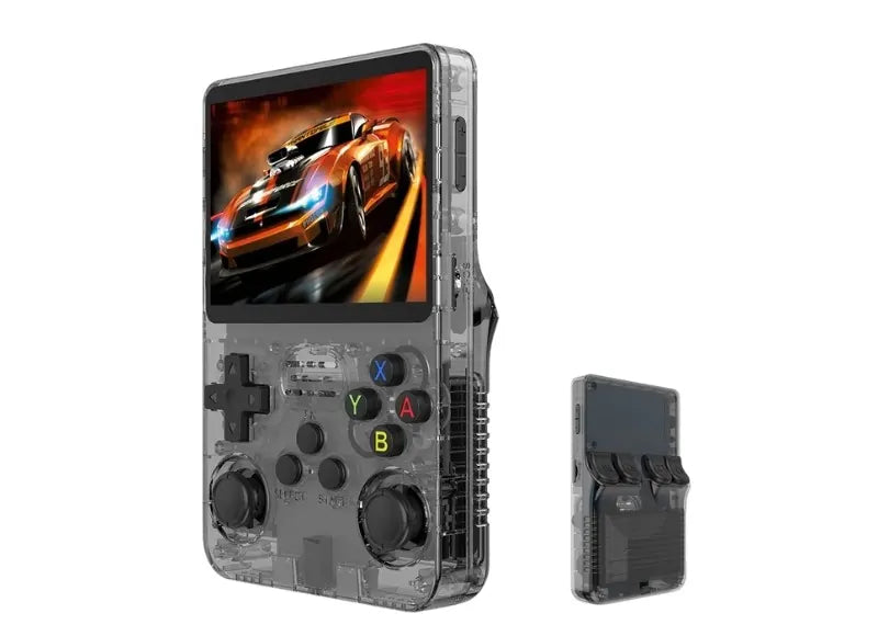 R36S Retro Handheld Console - Φορητή Κονσόλα με 15.000+ Παιχνίδια & IPS Οθόνη 3.5" (Clear Gray)
