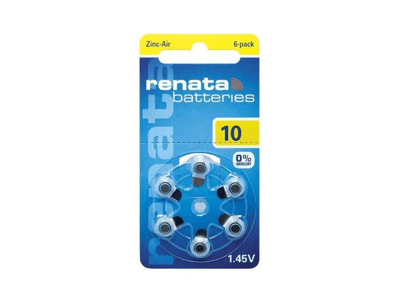 RENATA ZINC AIR BATTERY 1.45V - ZA10 (6τεμ.)