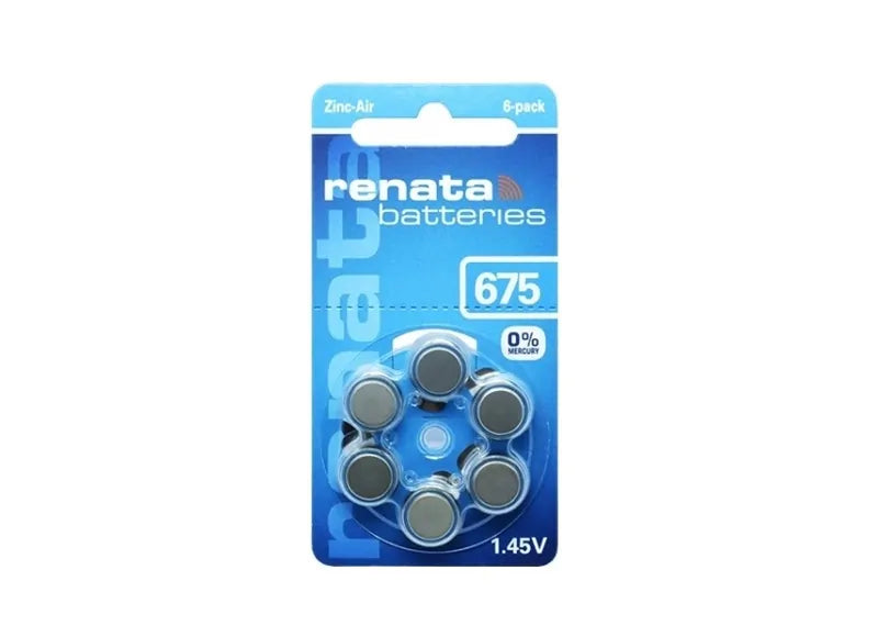 RENATA ZINC AIR BATTERY 1.45V - ZA675 (6pcs.)
