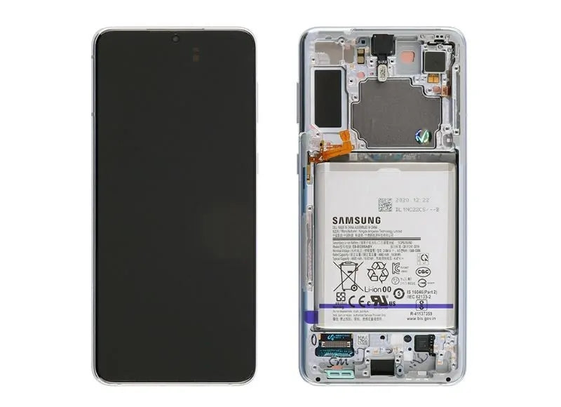 Αυθεντική Οθόνη με μπαταρία Samsung S21 Plus 5G Phantom Silver (Samsung Service Pack GH82-24555C)