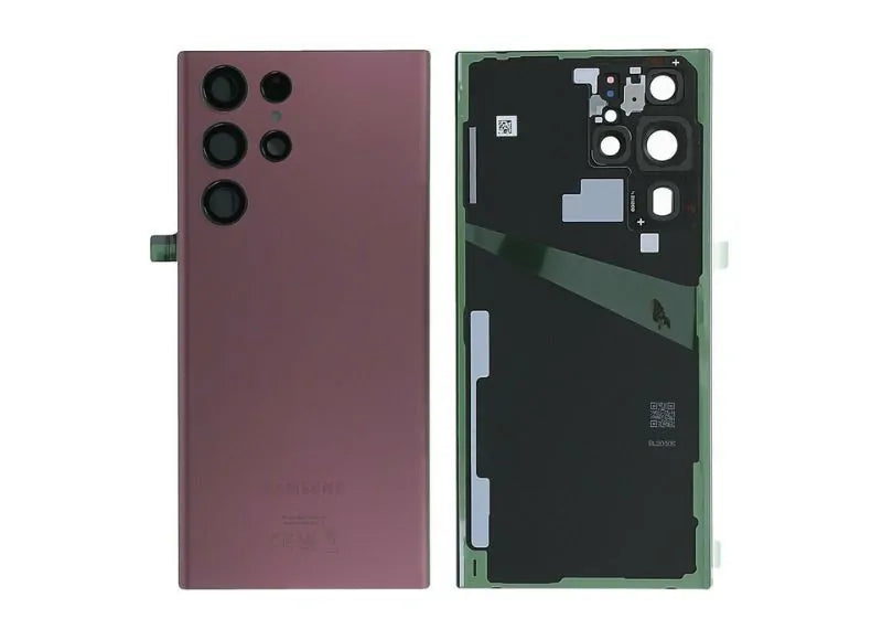 Αυθεντική Πίσω Όψη Samsung S22 Ultra S908 Burgundy (Samsung Service Pack GH82-27457B)