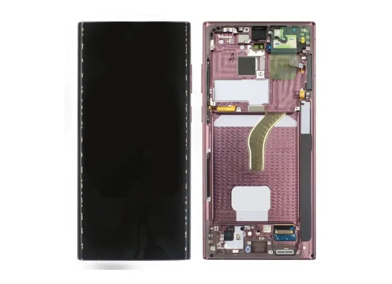 Αυθεντική Οθόνη Samsung S22 Ultra S908 Burgundy (Samsung Service Pack GH82-27488B)