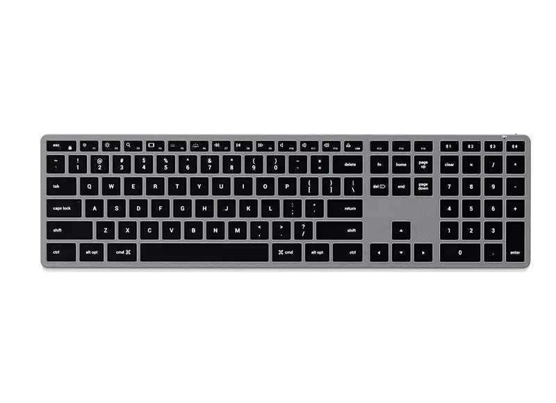 SATECHI SLIM X3 BLUETOOTH BACKLIT KEYBOARD (US LAYOUT) (SPACE GREY)