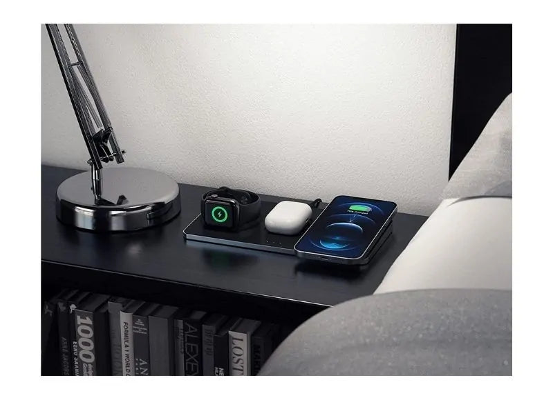 SATECHI WIRELESS CHARGING PAD (24W) & TYPE C CABLE - 3IN1 (BLACK)