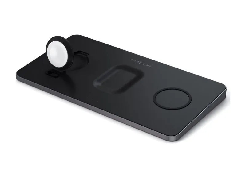 SATECHI WIRELESS CHARGING PAD (24W) & TYPE C CABLE - 3IN1 (BLACK)