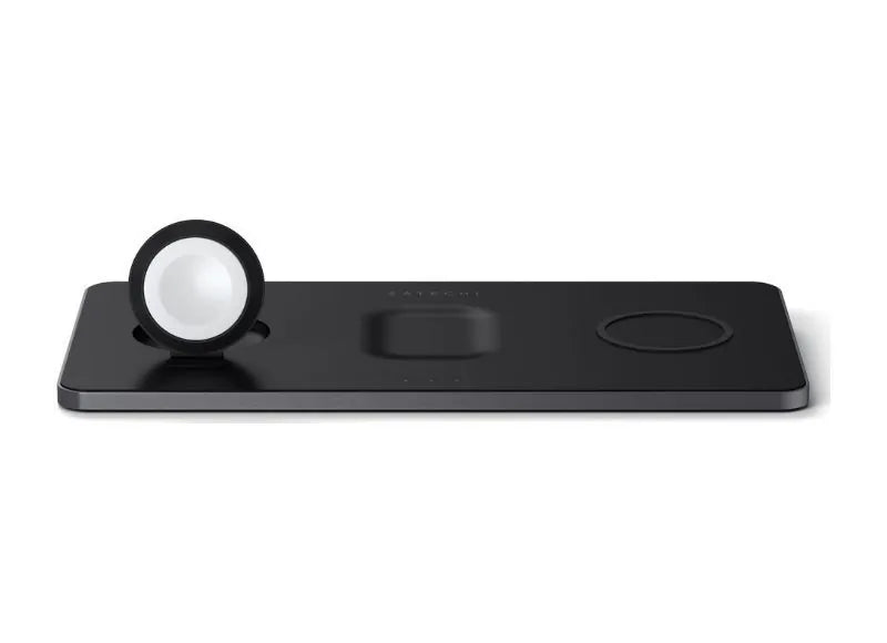 SATECHI WIRELESS CHARGING PAD (24W) & TYPE C CABLE - 3IN1 (BLACK)