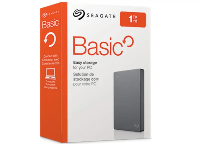 Seagate Εξωτερικός Σκληρός Δίσκος Basic 1TB Μαύρο