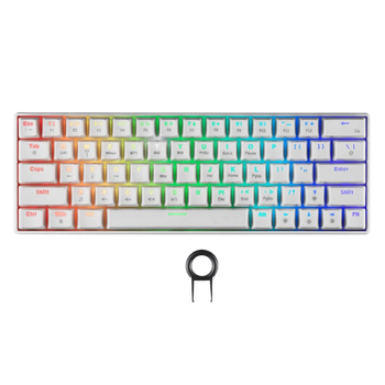 Spartan Gear Ασύρματο Πληκτρολόγιο Pegasus 2 RGB 63 Keys, Wired/ Λευκό