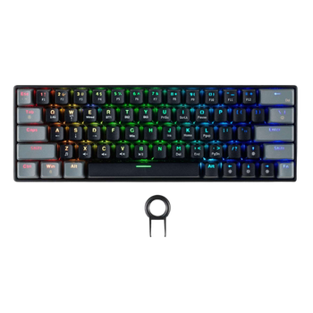Spartan Gear Ασύρματο Πληκτρολόγιο Pegasus 2 RGB 63 Keys, Wired/ Black/Grey
