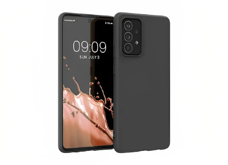 SILICONE CASE SOFT FLEXIBLE RUBBER COVER SAMSUNG GALAXY A03S - BLACK