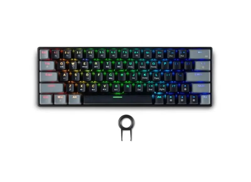 Spartan Gear Ασύρματο Πληκτρολόγιο Pegasus 2 RGB 63 Keys, Wired/ Black/Grey