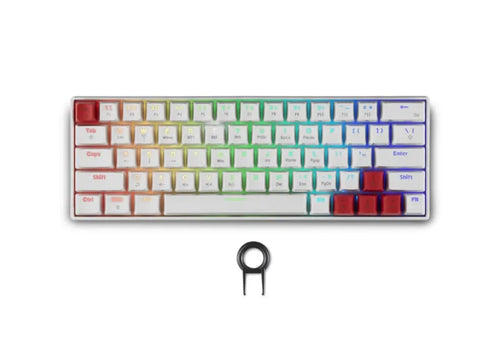 Spartan Gear Ασύρματο Πληκτρολόγιο Pegasus 2 RGB 63 Keys, Wired/ Λευκό