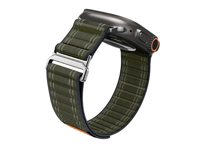 SPIGEN FABRIC BAND HOOK & LOOP FOR APPLE WATCH 49/46/45/44MM STRAP (GREEN)