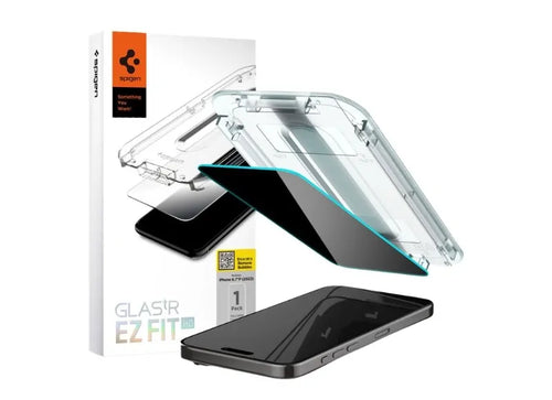 Spigen Glass Screen Protector Tr Ez Fit HD Privacy for iPhone 15 Pro Max 1 Pack