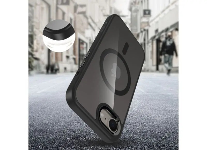 TECH-PROTECT MAGMAT MAGSAFE IPHONE 16E CASE BLACK CLEAR