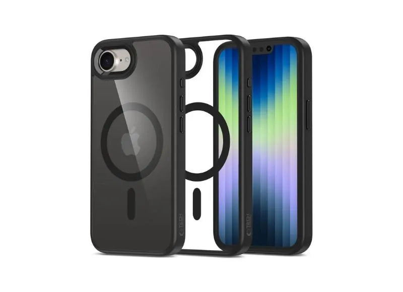 TECH-PROTECT MAGMAT MAGSAFE IPHONE 16E CASE BLACK CLEAR