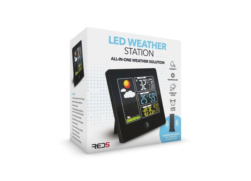 THE SOURCE RED 5 LED Ασύρματος Μετεωρολογικός Σταθμός