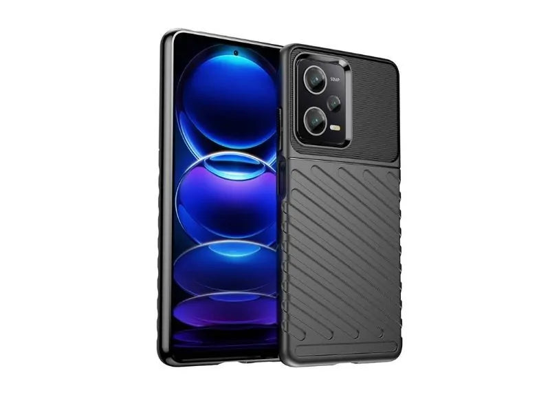 OEM Θήκη Thunder για Xiaomi Poco X5 Pro 5G / Redmi Note 12 Pro Armor Μαύρο