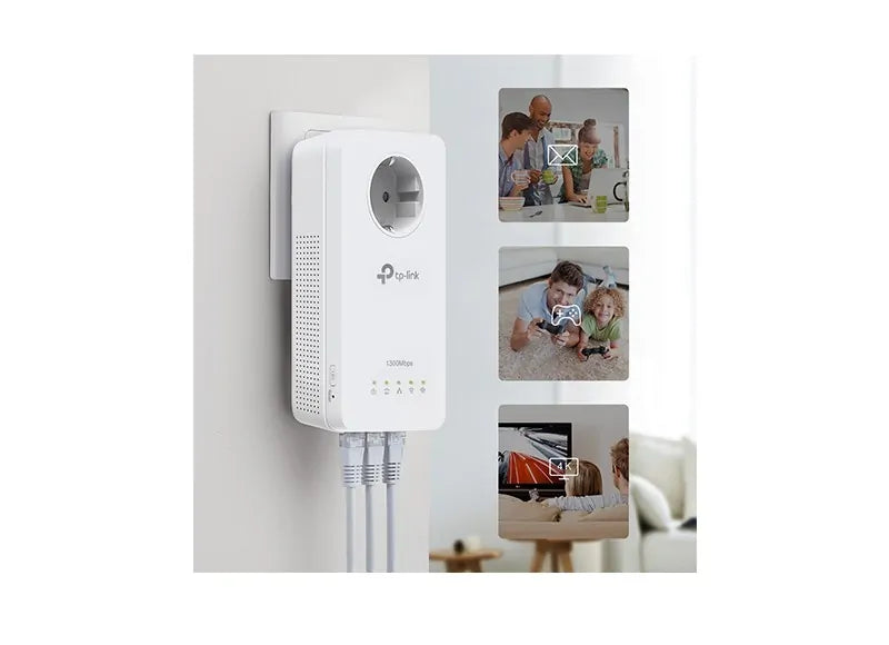TP-LINK AV1300 POWERLINE KIT w/PASSTHROUGH (TL-WPA8631P V3.0)