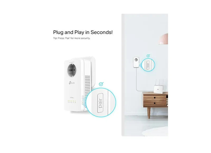 TP-LINK AV1300 POWERLINE KIT w/PASSTHROUGH (TL-WPA8631P V3.0)