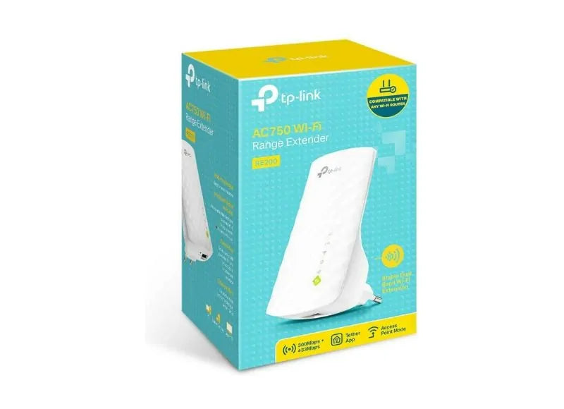 TP-LINK RE200 v5 Mesh WiFi Extender Dual Band (2.4 & 5GHz) 750Mbps