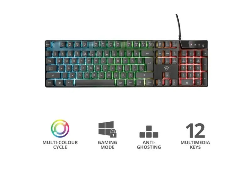 Trust Πληκτρολόγιο Gaming GXT835 Azor Greek