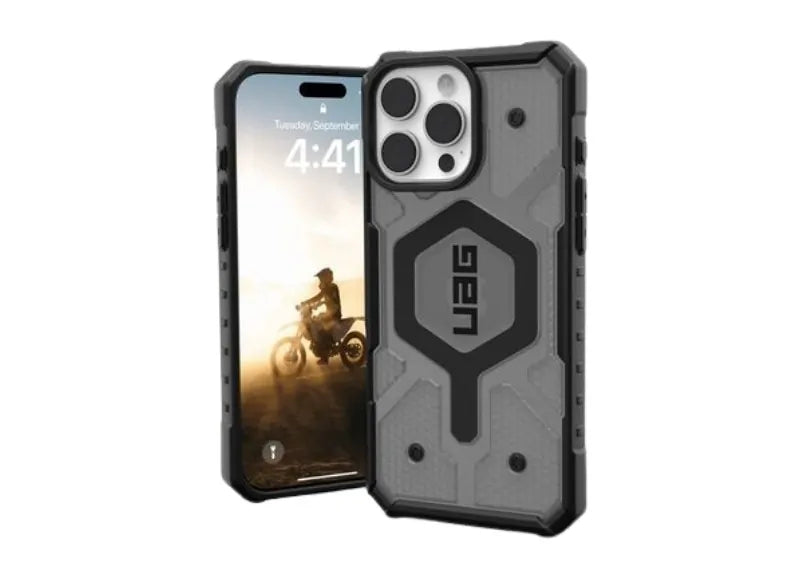 UAG PATHFINDER MAGSAFE IPHONE 16 PRO MAX PHONE CASE (CLEAR GRAY)