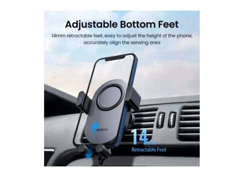 UGREEN WIRELESS CAR CHARGER (QI) 15W & USB TO TYPE-C CABLE