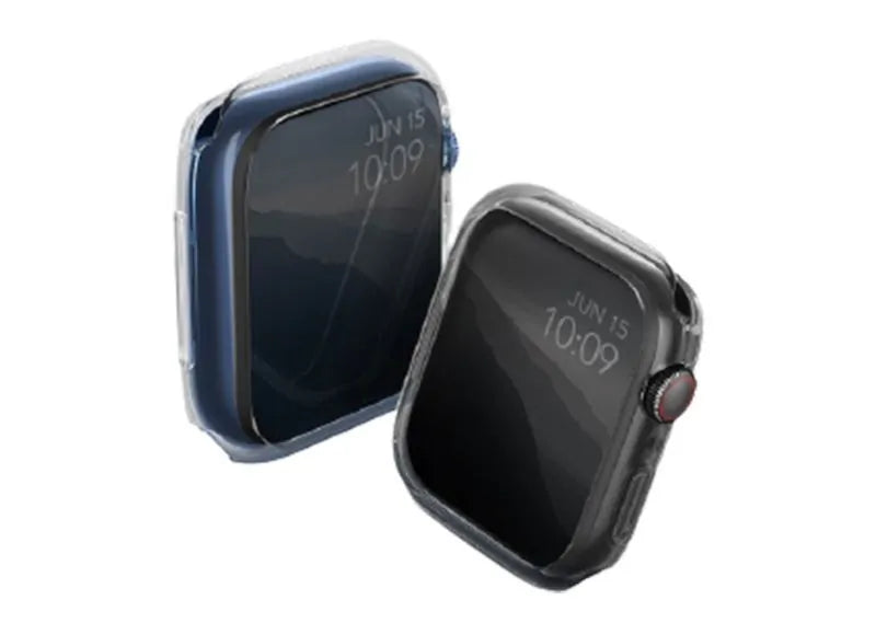 CASE UNIQ GLASE FOR APPLE WATCH DUAL PACK 45mm (CLEAR / SMOKE)