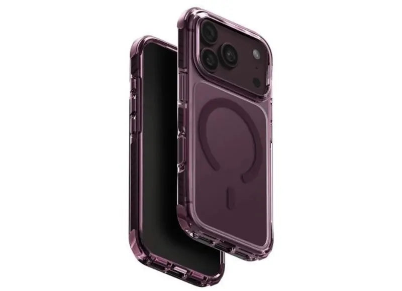 UNIQ HYBRID IPHONE 18 PRO MAGCLICK CHARGING COMBAT PHONE CASE DEEP BURGUNDY