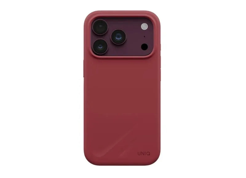 UNIQ HYBRID IPHONE 18 PRO MAGCLICK CHARGING LINO PHONE CASE CRANBERRY RED