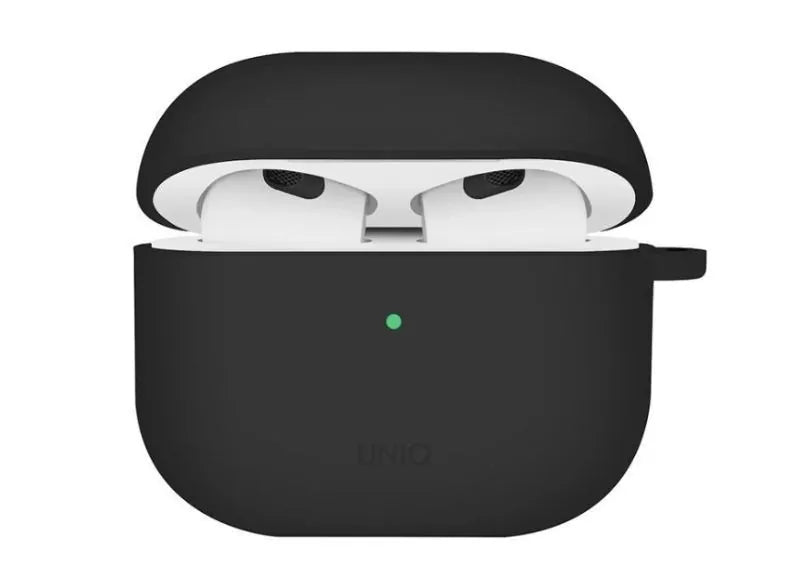 UNIQ NEXO ACTIVE HYBRID SILICONE ΘΗΚΗ ΑΚΟΥΣΤΙΚΩΝ ΓΙΑ AIRPODS 4/5 ΜΕ ΑΘΛΗΤΙΚΑ EAR HOOKS (BLACK)