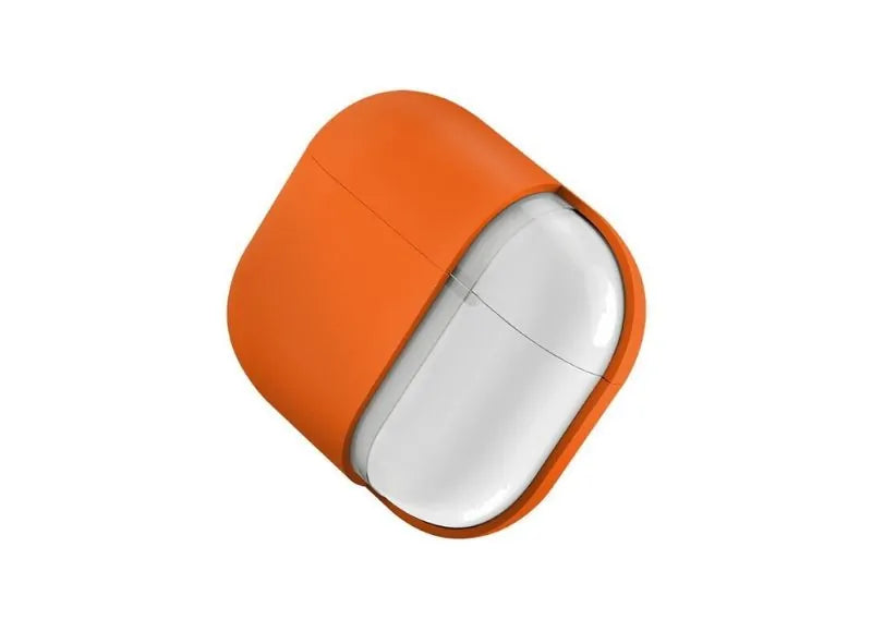UNIQ 'NEXO' ACTIVE HYBRID SILICONE EARPHONE CASE FOR APPLE AIRPODS 4/5 WITH SPORTS EAR HOOKS (ORANGE)