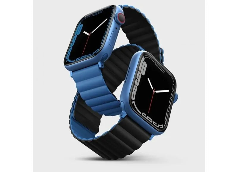 UNIQ REVIX MAGNETIC SILICONE BAND FOR APPLE WATCH 49/45/44/42mm (BLUE/BLACK)