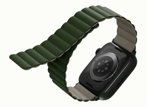 Uniq Strap Revix Reversible Magnetic for Apple Watch 44/45mm Green / Taupe