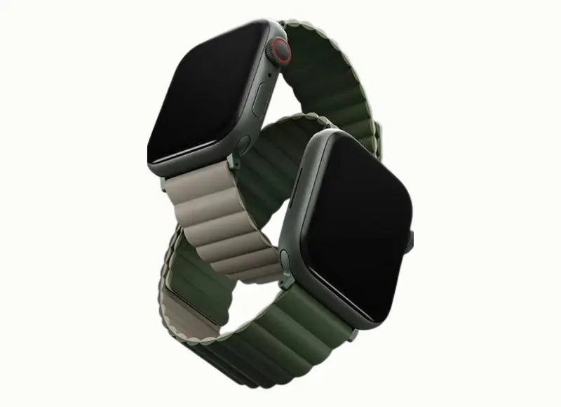 Uniq Strap Revix Reversible Magnetic for Apple Watch 44/45mm Green / Taupe