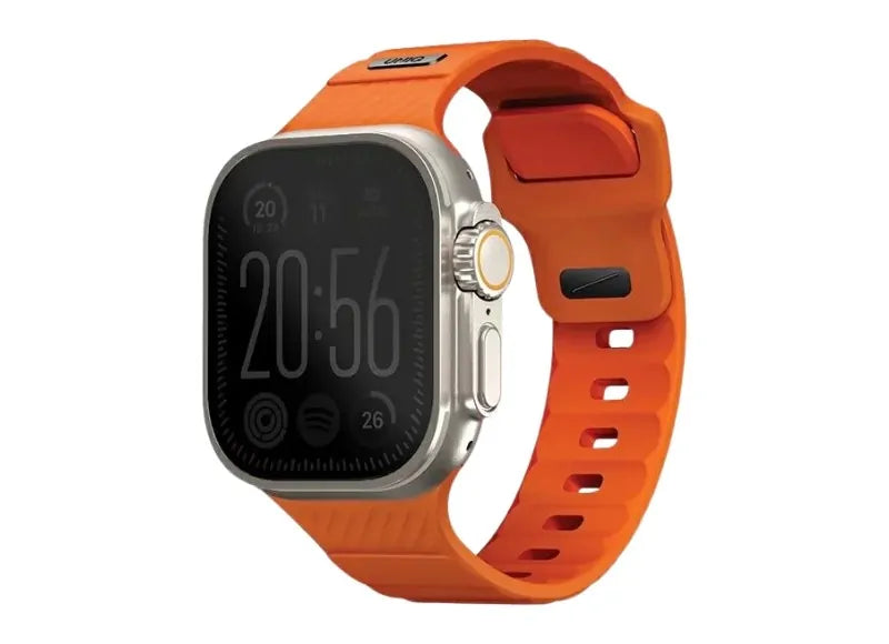 UNIQ STRIDE FKM RUBBER STRAP FOR APPLE WATCH 49/45/44/42MM SMARTWATCH STRAP (ORANGE)