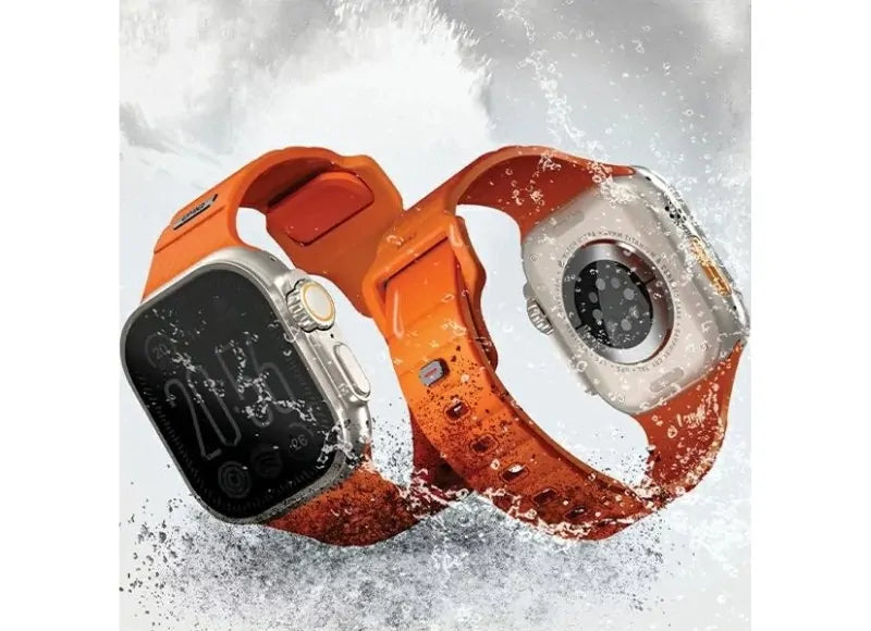 UNIQ STRIDE FKM RUBBER STRAP FOR APPLE WATCH 49/45/44/42MM SMARTWATCH STRAP (ORANGE)